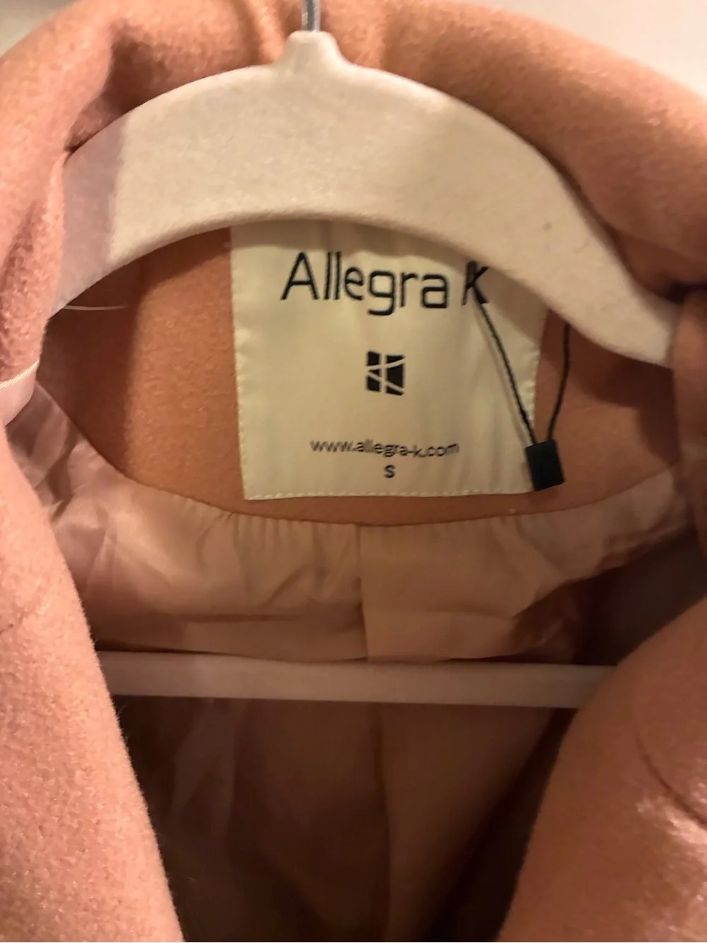 Allegra Women's Dusty Rose Tailored Wool-Blend Coat
